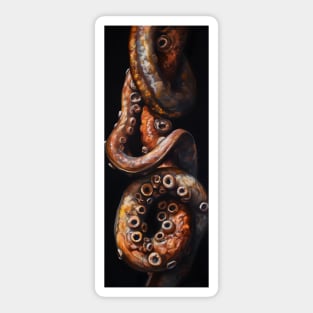 Tentacle of an octopus as an oil painting Sticker